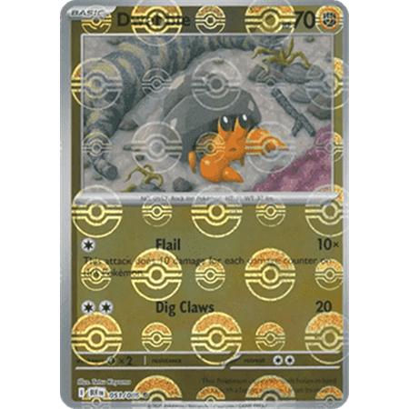 BLK 051 - Dwebble - PokeBall Reverse Holo