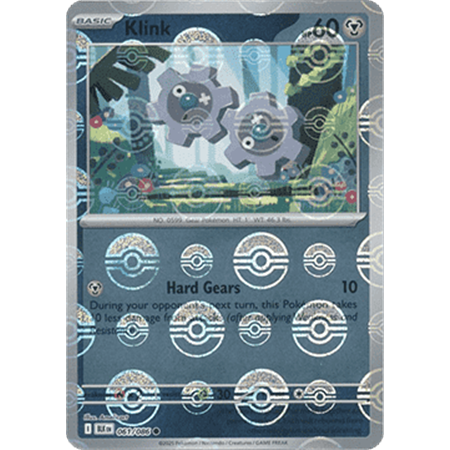 BLK 061 - Klink - PokeBall Reverse Holo