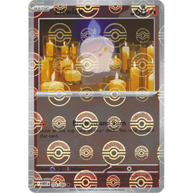 WHT 016 - Litwick - PokeBall Reverse Holo