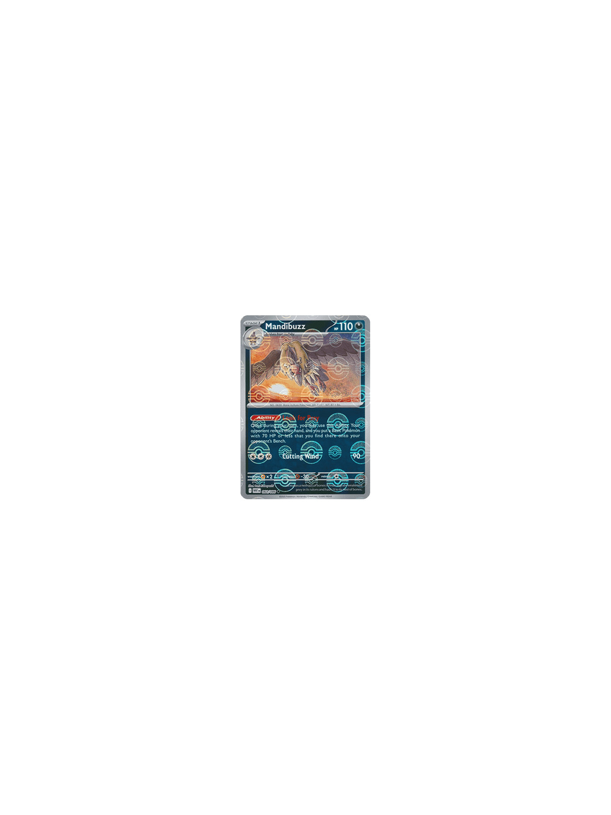 WHT 064 - Mandibuzz - PokeBall Reverse Holo