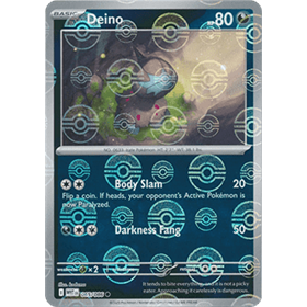 WHT 065 - Deino - PokeBall Reverse Holo WHT 065 - Deino - PokeBall Reverse Holo