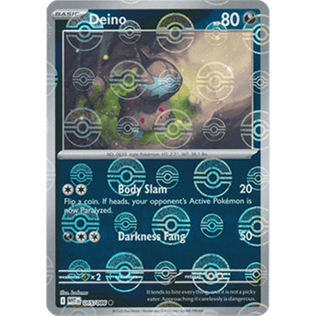 WHT 065 - Deino - PokeBall Reverse Holo