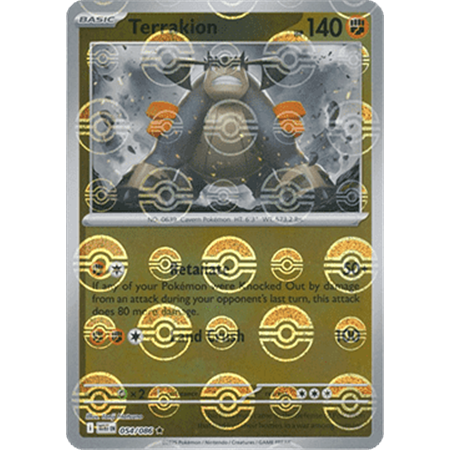 WHT 054 - Terrakion - PokeBall Reverse Holo