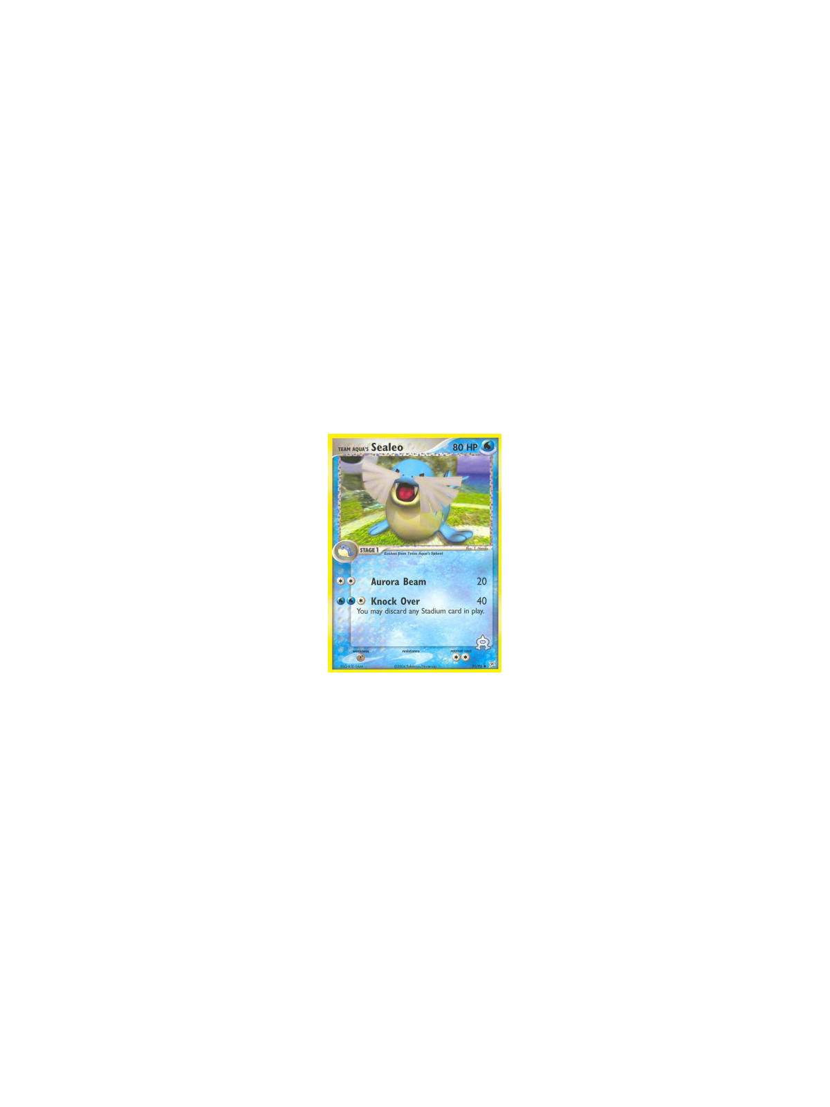 MA 031 - Team Aqua's Sealeo - Reverse Holo