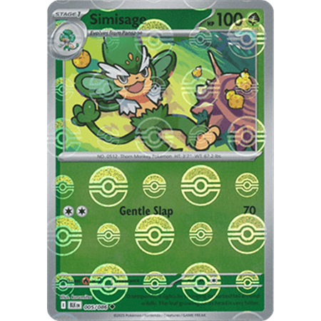 BLK 005 - Simisage - PokeBall Reverse Holo