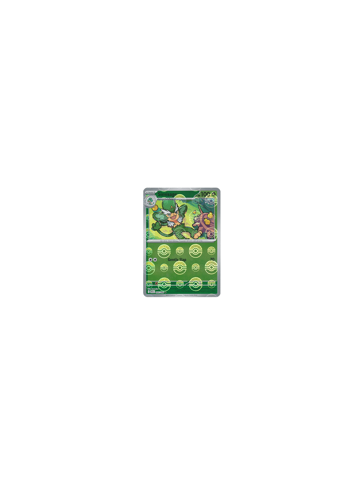BLK 005 - Simisage - PokeBall Reverse Holo
