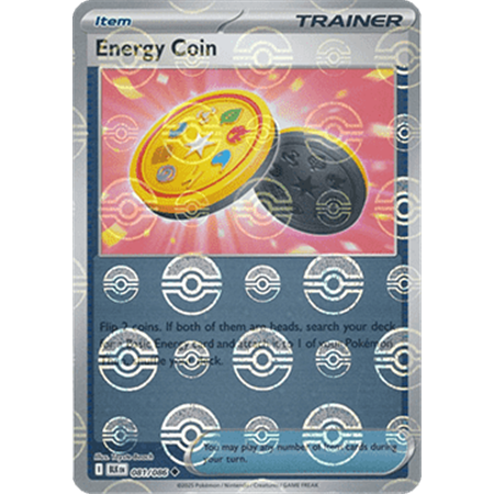 BLK 081 - Energy Coin - PokeBall Reverse Holo