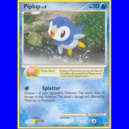 MD 072 - Piplup Lv.8 - Reverse Holo