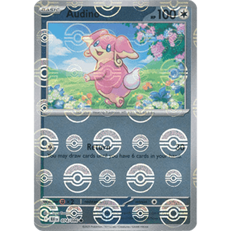 BLK 074 - Audino - PokeBall Reverse Holo
