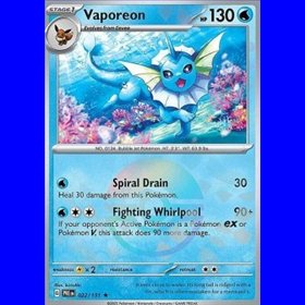PRE 022 - Vaporeon - PokeBall Reverse Holo