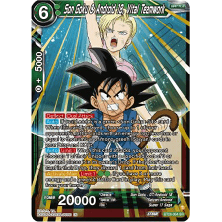 BT20-064 - Son Goku & Android 18, Vital Teamwork (V.1) - Sealed