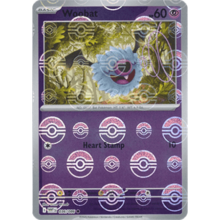 WHT 036 - Woobat - PokeBall Reverse Holo