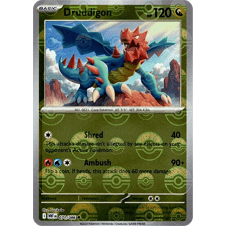 WHT 071 - Druddigon - PokeBall Reverse Holo