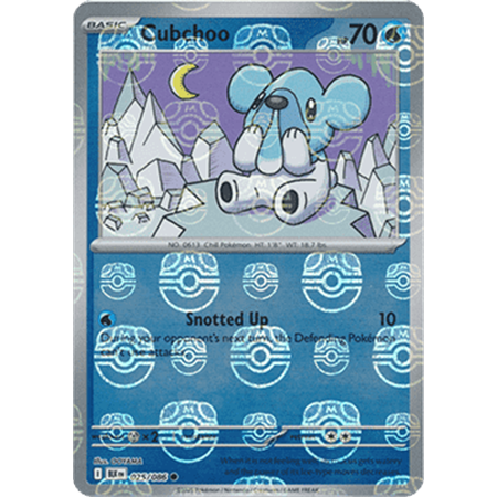 BLK 025 - Cubchoo - MasterBall Reverse Holo