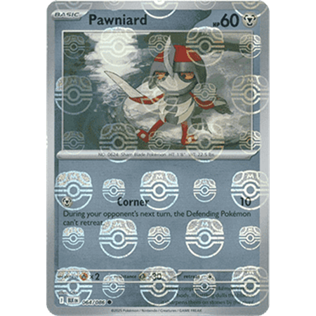 BLK 064 - Pawniard - MasterBall Reverse Holo