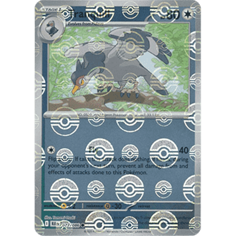 BLK 072 - Tranquill - PokeBall Reverse Holo