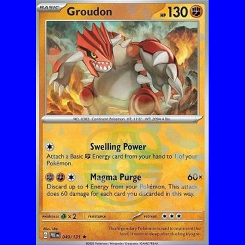 PRE 049 - Groudon - MasterBall Reverse Holo