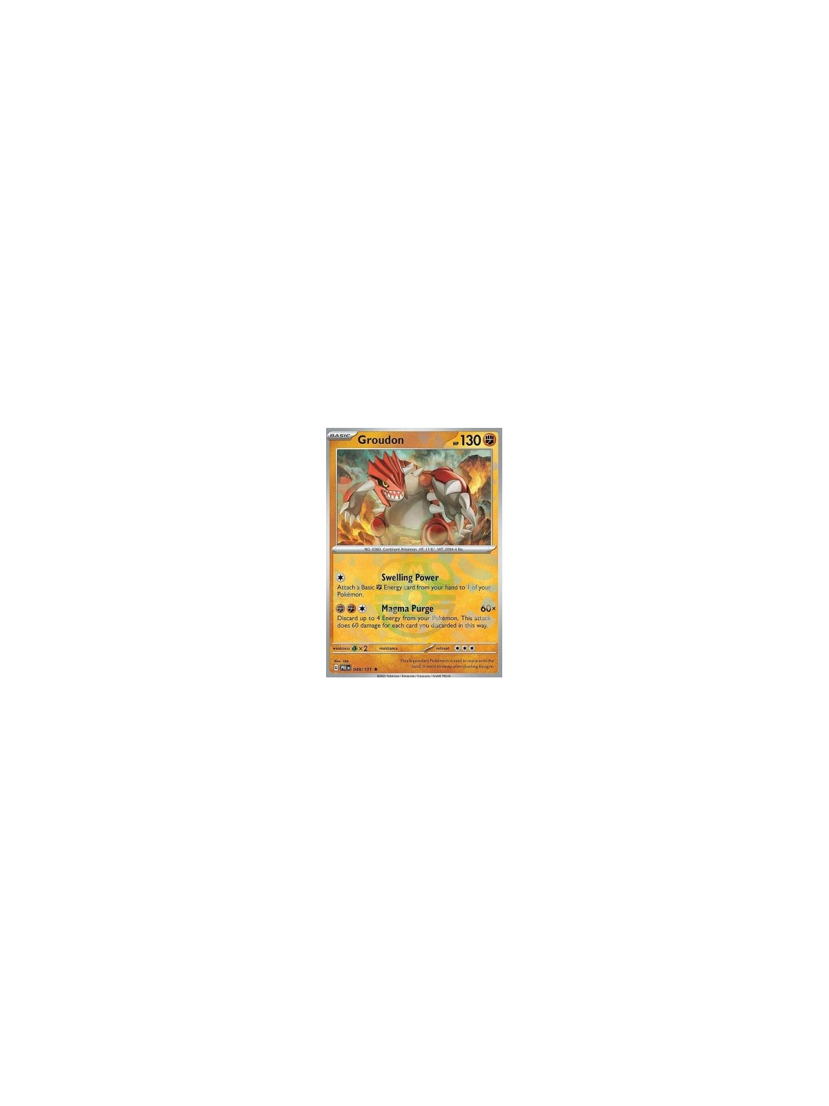 PRE 049 - Groudon - MasterBall Reverse Holo
