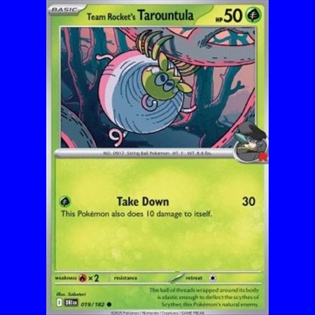 DRI 019 - Team Rocket's Tarountula - Reverse Holo