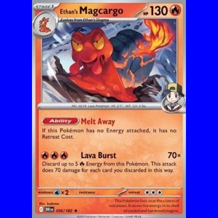 DRI 036 - Ethan's Magcargo - Reverse Holo
