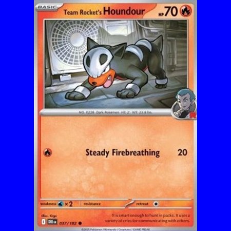 DRI 037 - Team Rocket's Houndour - Reverse Holo