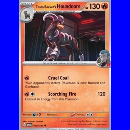 DRI 038 - Team Rocket's Houndoom - Reverse Holo