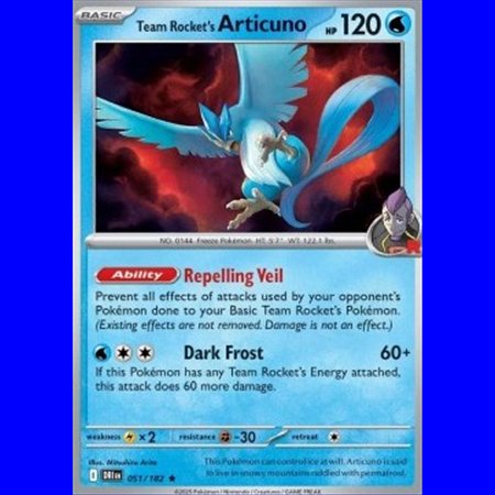 DRI 051 - Team Rocket's Articuno - Reverse Holo