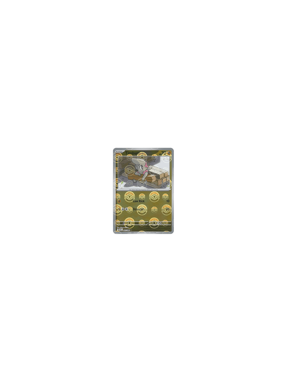 BLK 057 - Timburr - PokeBall Reverse Holo