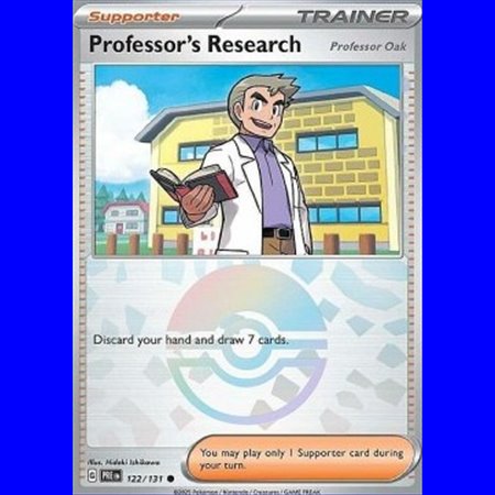 PRE 122 - Professor's Research - Professor Oak - PokeBall Reverse Holo