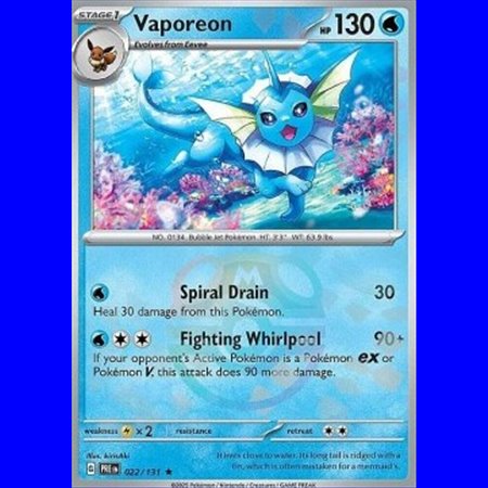 PRE 022 - Vaporeon - MasterBall Reverse Holo
