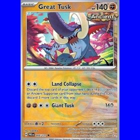 PRE 055 - Great Tusk - MasterBall Reverse Holo