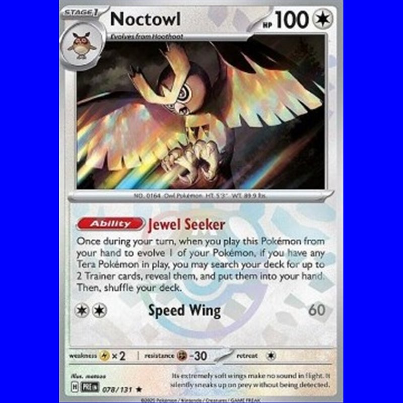 PRE 078 - Noctowl - MasterBall Reverse Holo