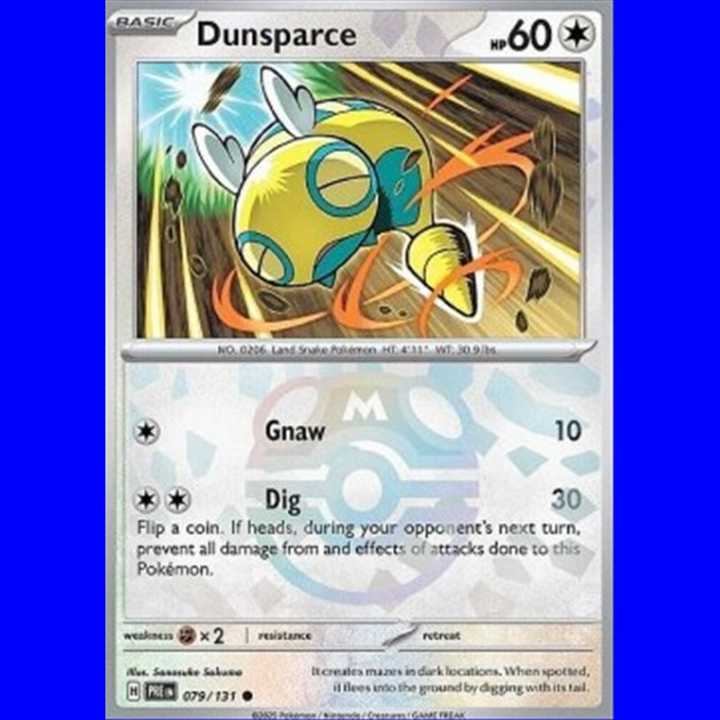 PRE 079 - Dunsparce - MasterBall Reverse Holo