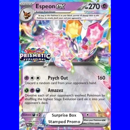 PRE 034 - Espeon ex - Stamped - Sealed
