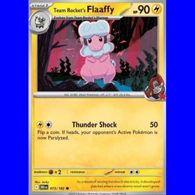 DRI 073 - Team Rocket's Flaaffy - Reverse Holo