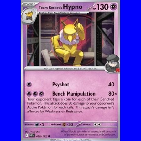 DRI 080 - Team Rocket's Hypno - Reverse Holo