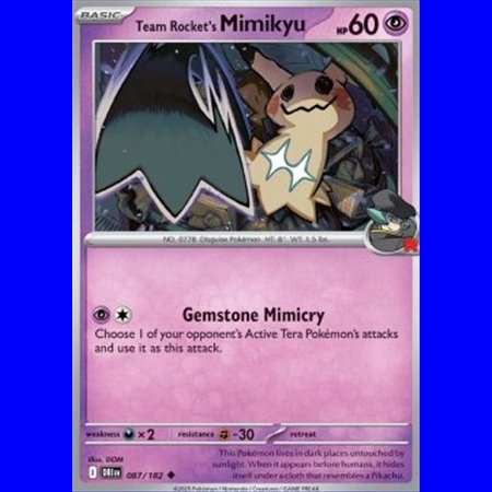DRI 087 - Team Rocket's Mimikyu - Reverse Holo