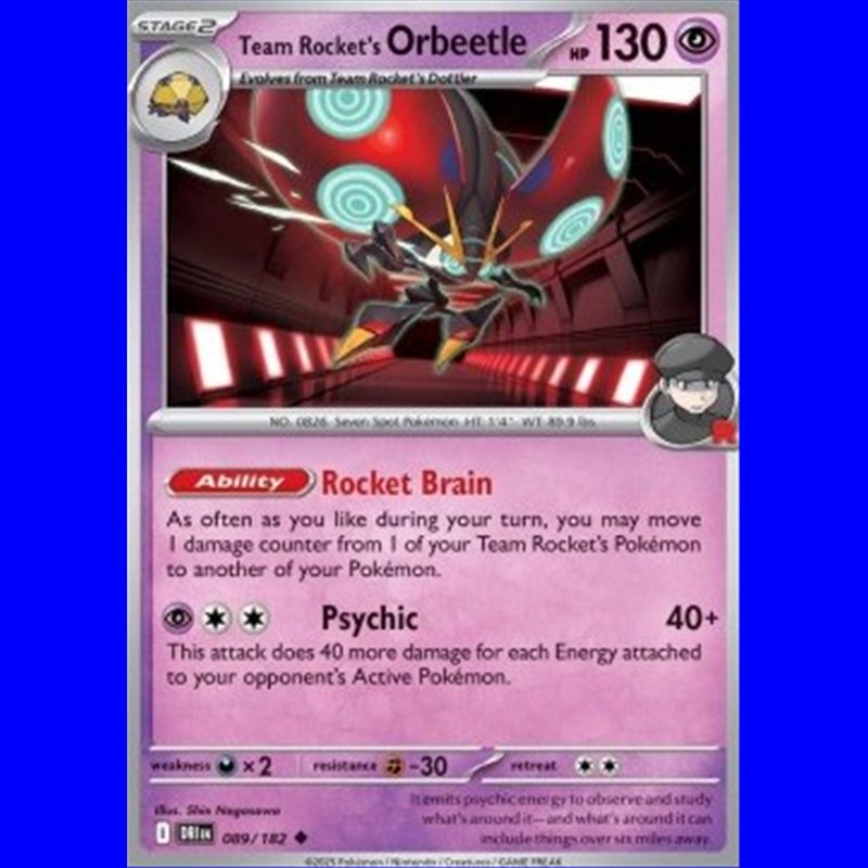 DRI 089 - Team Rocket's Orbeetle - Reverse Holo