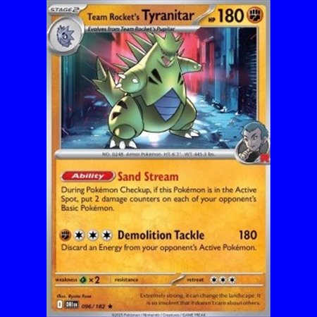 DRI 096 - Team Rocket's Tyranitar - Reverse Holo