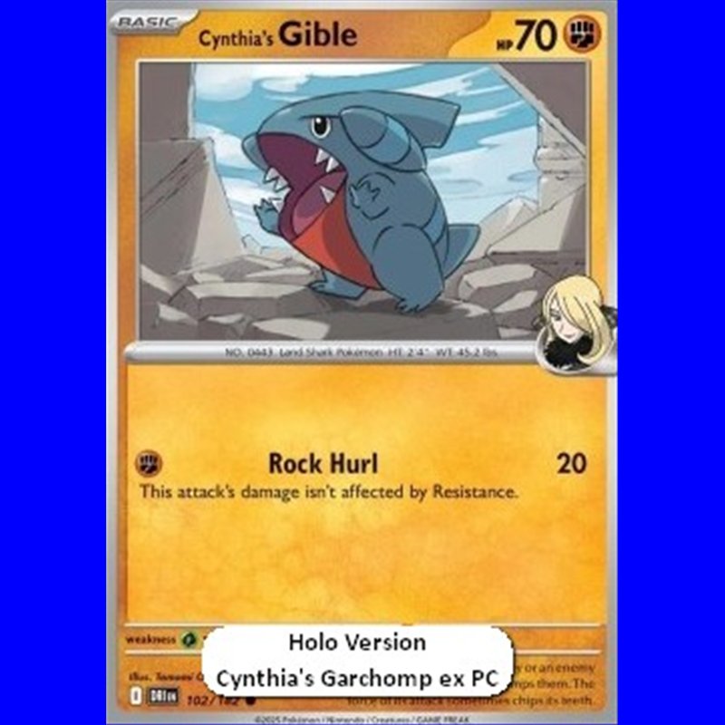 DRI 102 - Cynthia's Gible - Cosmo Holo