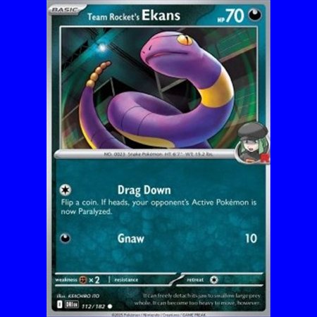 DRI 112 - Team Rocket's Ekans - Reverse Holo