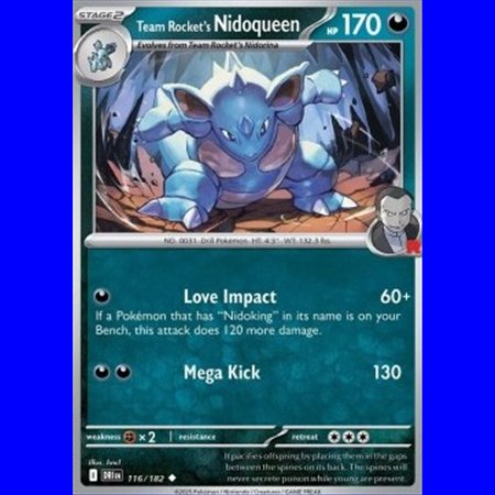 DRI 116 - Team Rocket's Nidoqueen - Reverse Holo