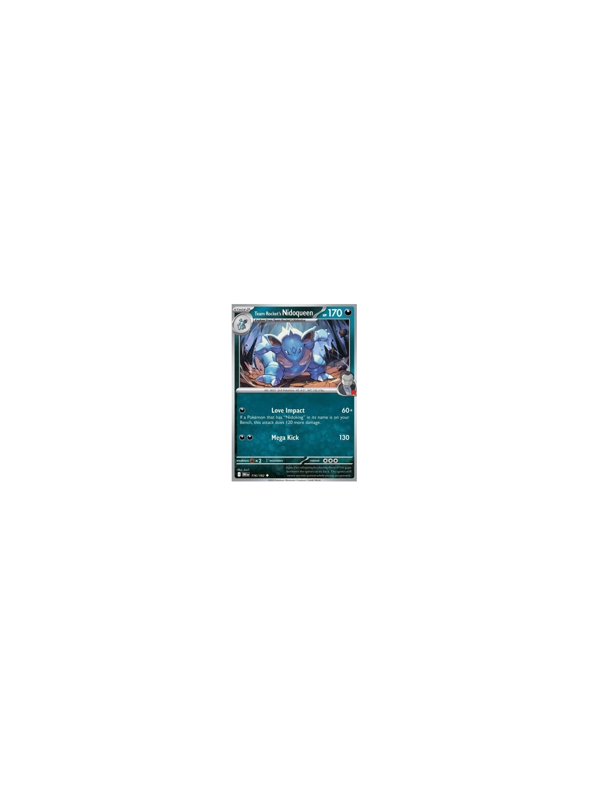 DRI 116 - Team Rocket's Nidoqueen - Reverse Holo