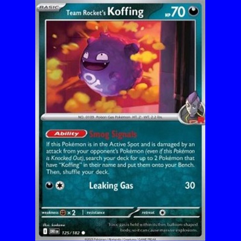 DRI 125 - Team Rocket's Koffing - Reverse Holo