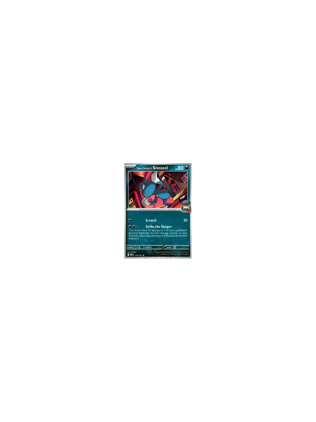 DRI 128 - Team Rocket's Sneasel - Holo