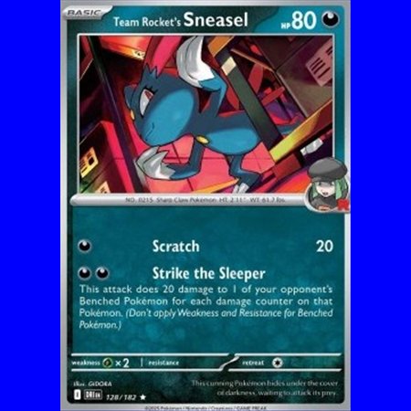DRI 128 - Team Rocket's Sneasel - Reverse Holo