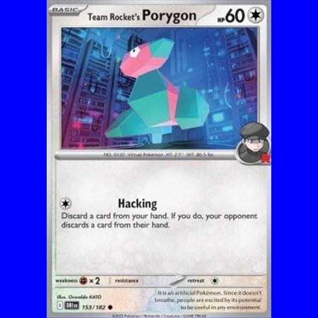 DRI 153 - Team Rocket's Porygon - Reverse Holo
