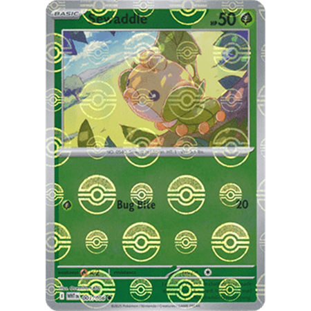 WHT 001 - Sewaddle - PokeBall Reverse Holo