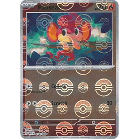 WHT 014 - Pansear - PokeBall Reverse Holo