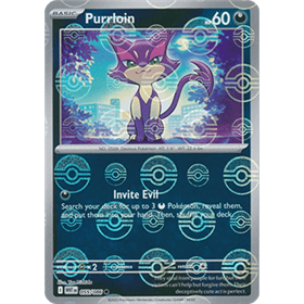 WHT 055 - Purrloin - PokeBall Reverse Holo